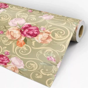 Papel De Parede Para Quarto Casal Floral Rosas E Arabescos