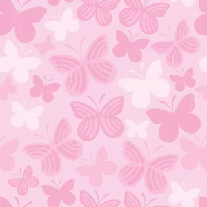 Papel De Parede Para Quarto De Bebê Menina Rosa Borboletas