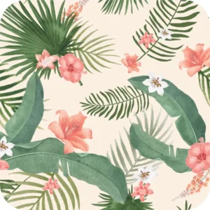 Papel De Parede Plantas Floral Delicado Tropical Folhas A468