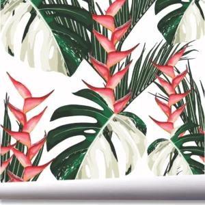 Papel De Parede Plantas Floral Folhas Folhagem Jardim A693