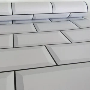 Papel De Parede Pop Azulejo Metrô Branco