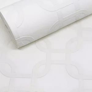 Papel De Parede Premium Alto Relevo Branco Abstrato 3d