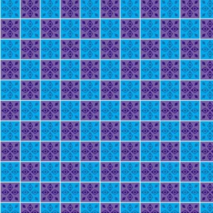 Papel De Parede Quadrados Azul E Lilas Adesivo Sala Quarto