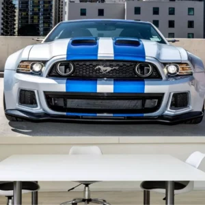 Papel De Parede Quarto Adesivo Painel Carros Gt Mustang Md07