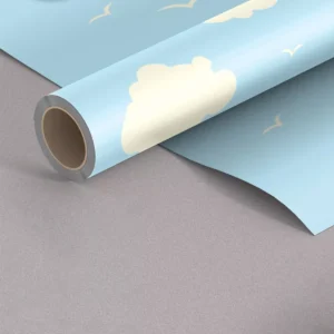 Papel De Parede Quarto Bebê Infantil Nuvens Azul C