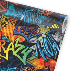 Papel De Parede Quarto Grafite Pintura Rua Kit 02 Rolos A725