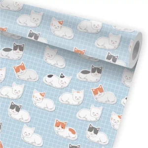 Papel De Parede Quarto Infantil Animais Pet Gato Adesivo A36