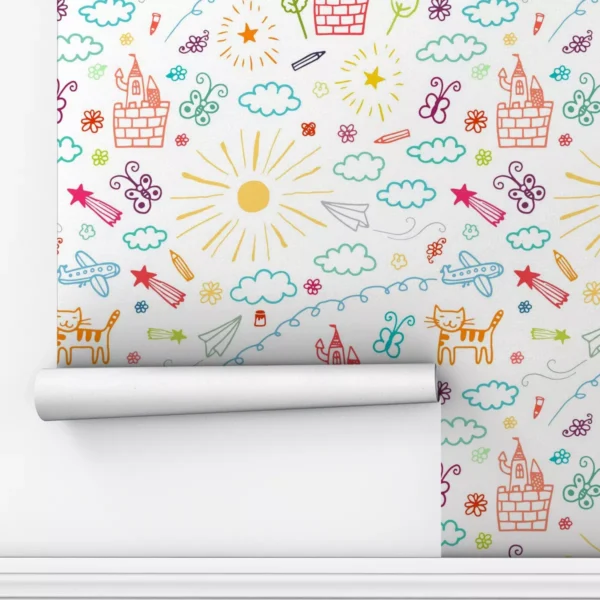 Papel De Parede Quarto Infantil Desenho Color Novidade 12mts