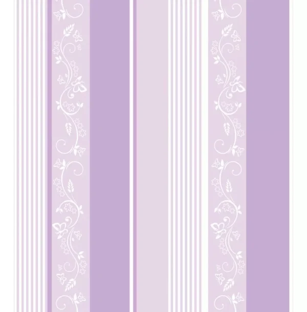 Papel De Parede Quarto Infantil Lilas Autocolante 3m - 786