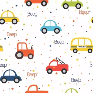 Papel De Parede Quarto Menino Carro Infantil Adesivo 10m