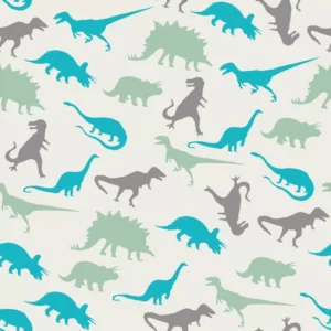 Papel De Parede Quarto Menino Dinossauro Verde Tendência 3m