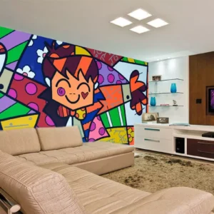 Papel De Parede Romero Britto Pop Art Quadros Coloridos M²