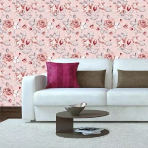 Papel De Parede Rosas Claras Flores Floral Adesivo Lavavel