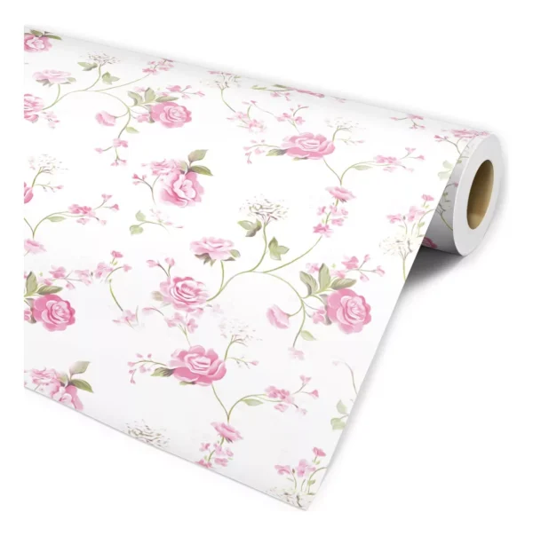 Papel De Parede Rosas Flores Delicadas Para Quarto E Lavabo