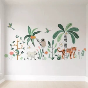 Papel De Parede Safári Floresta Animal Quarto Bebê Pp388 M²