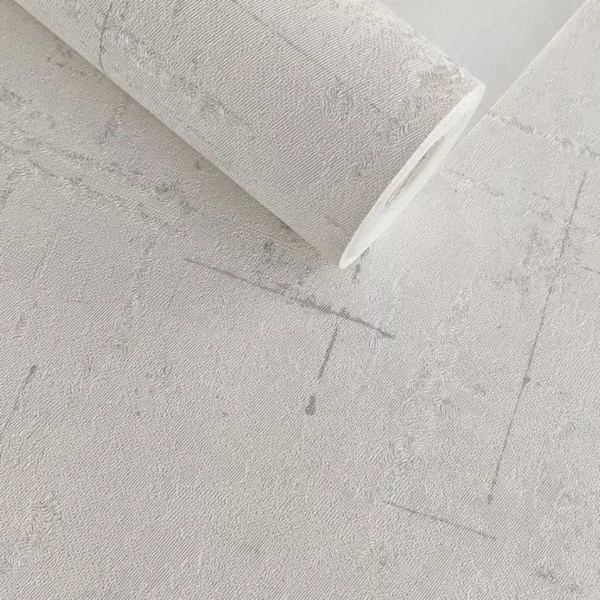 Papel De Parede Sala Lavabo Cimento Branco Cinza Vinilico