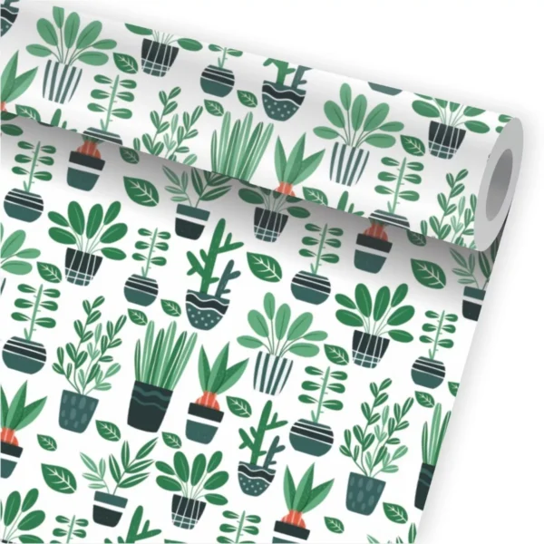 Papel De Parede Sala Plantas Vasos Flores Jardim A220