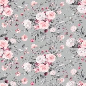 Papel De Parede Sala Quarto Flores Rosa Lavavel Adesivo 1,5m