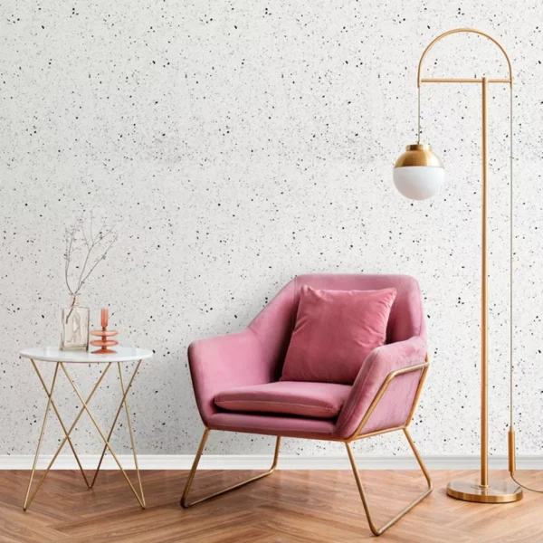 Papel De Parede Terrazzo Granilite Pitaya Minimalista