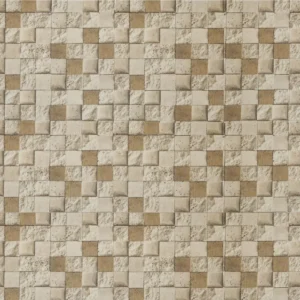 Papel De Parede Texturizado Pedras Bege Cozinha Mosaico