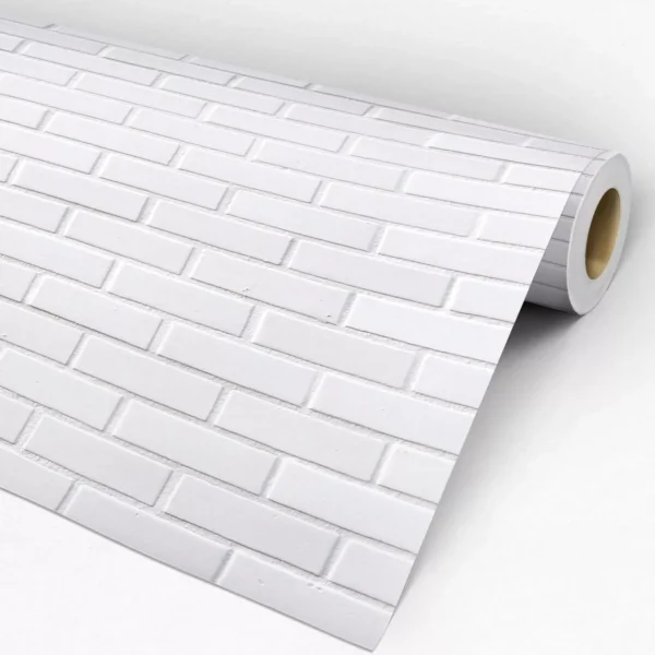 Papel De Parede Tijolinho Branco 3m