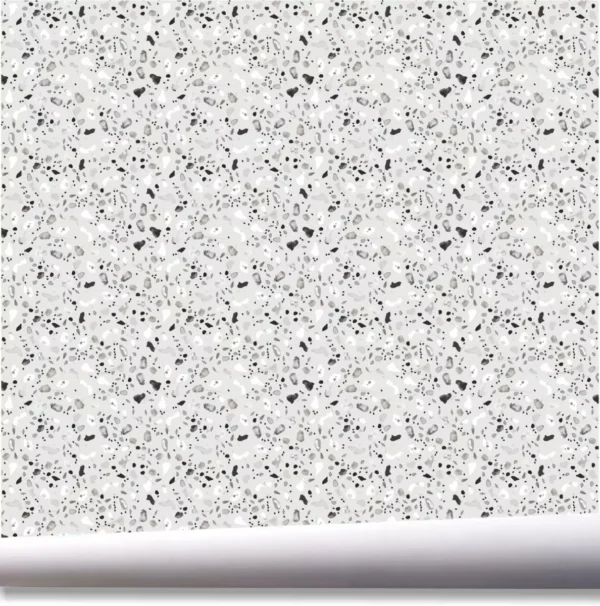 Papel De Parede Tom Cinza Marmorite Terrazzo Granilite A777