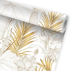 Papel De Parede Tropical Folhas Folhagem Flores Jardim A744