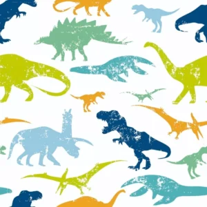 Papel De Parede Vinil Quarto Infantil Dinossauro Cores 12m