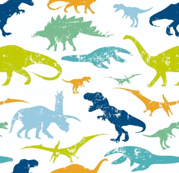 Papel De Parede Vinil Quarto Infantil Dinossauro Cores 12m