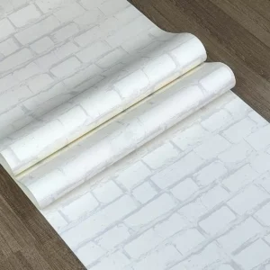 Papel De Parede Vinílico 9,5m X 53cm Tijolinho Offwhite