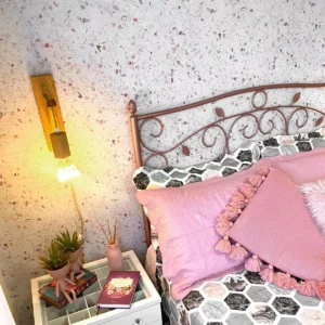 Papel De Parede Vinilico Adesivo Terrazzo Granilite Boho