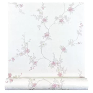 Papel De Parede Vinílico Alto Relevo Floral Rosas 10m X 53cm