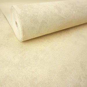 Papel De Parede Vinílico Cimento Queimado Bege Linho 5,5m²