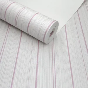 Papel De Parede Vinílico Importado Listrado Rosa 10m X 53cm