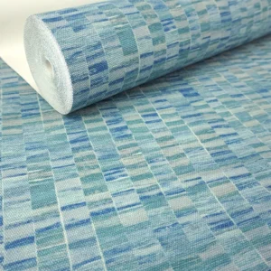 Papel De Parede Vinílico Italiano Texturizado Linho Azul 4m²