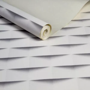 Papel De Parede Vinilico Lavavel Pedras 3d Branco Cinza 10m