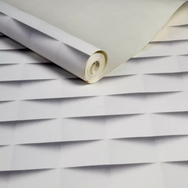 Papel De Parede Vinilico Lavavel Pedras 3d Branco Cinza 10m