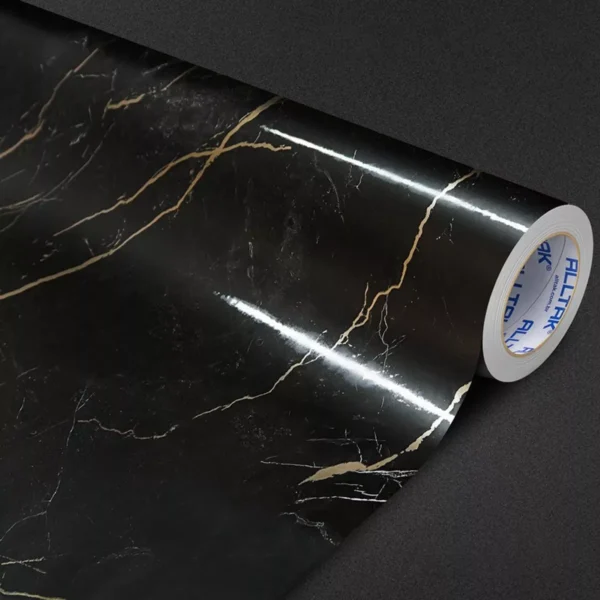 Papel De Parede Vinílico Marquina Brilho - Mármore 1mx60cm