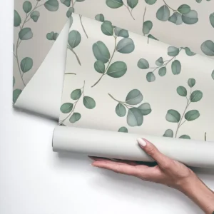 Papel De Parede Vinílico Quarto Folhas Verde Natureza 3m