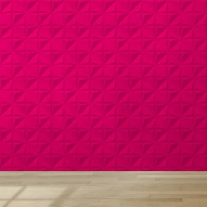 Papel De Parede Vinílico Quarto Geométrico Rosa Pink 3d 12m