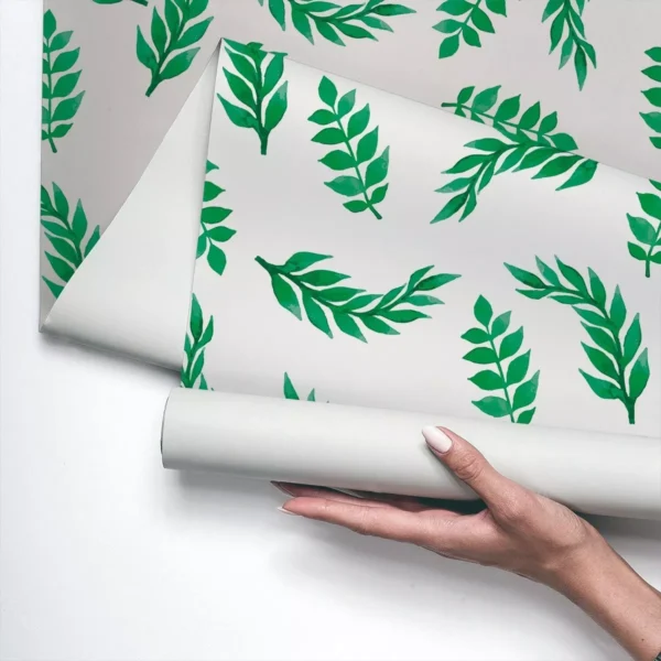 Papel De Parede Vinílico Sala Folhas Natureza Planta 3m