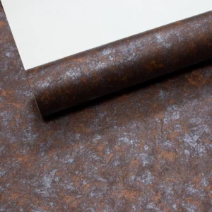 Papel De Parede Vinílico Textura Tipo Aço Corten Ferrugem