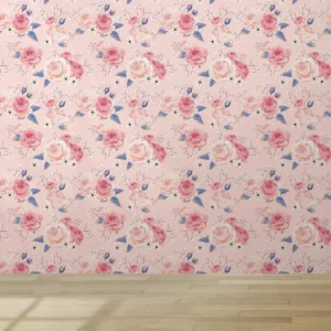 Papel De Parede Vintage Adesivo Sala Rose Cozinha 5 M