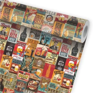 Papel De Parede Vintage Beer Cerveja Bar Kit 02 Rolos A266