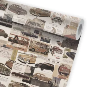 Papel De Parede Vintage Carros Clássicos Kit 02 Rolos A265