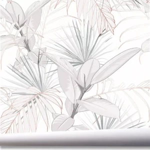 Papel De Parede Viva Jardim Flores Folhagem Tropical A730