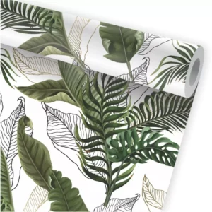 Papel De Parede Viva Tropical Folhagem Jardim Folhas A705