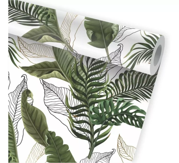 Papel De Parede Viva Tropical Folhagem Jardim Folhas A705