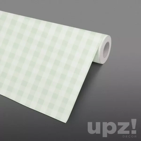 Papel De Parede Xadrez Verde Menta