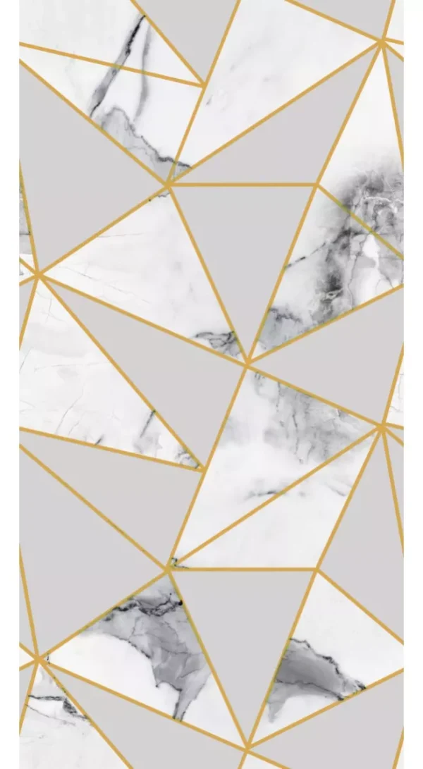 Papel De Parede Zara Marmore Sala Lavável Geometrico 10m